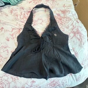 PacSun Black Halter Crop Top